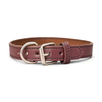 Classic Plain Leather Collar 1" Inch Wide