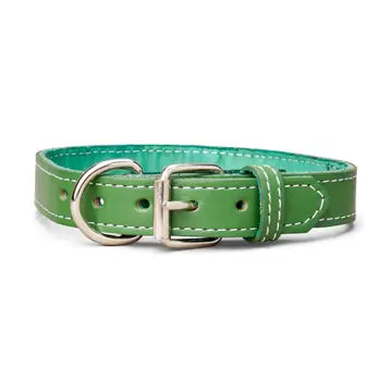 Classic Plain Leather Collar 1" Inch Wide