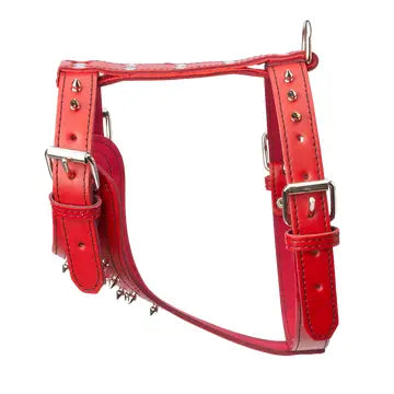 Spiked Leather Harness 1 1/4" - Medium