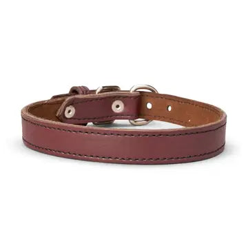 Classic Plain Leather Collar 1" Inch Wide
