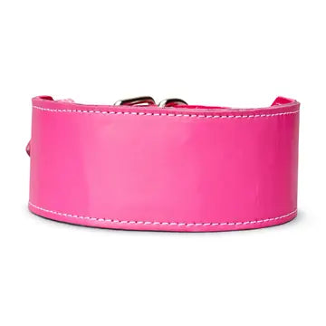 Classic Plain Leather Collar 3" Inch Wide