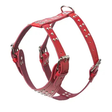 Studded Leather Harness 1 1/2" - Heavy Duty Medium