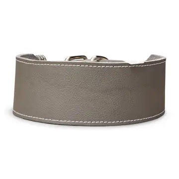 Classic Plain Leather Collar 3" Inch Wide