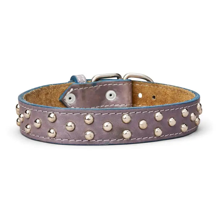 Studded Leather Collar 1 3/8" Inch Wide