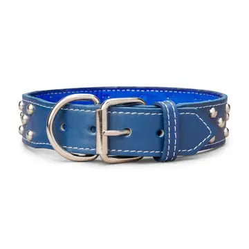 Studded Leather Collar 1 3/4" Wide