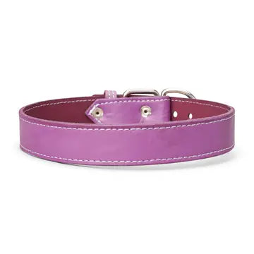 Classic Plain Leather Collar 1 3/8" Inch Wide