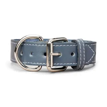 Classic Plain Leather Collar 1 3/8" Inch Wide