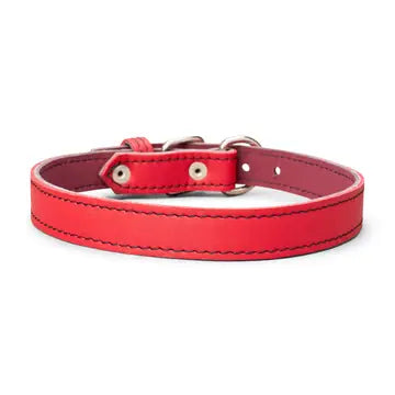 Classic Plain Leather Collar 1" Inch Wide