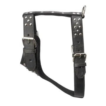 Studded Leather Harness 1 1/2" - Heavy Duty Large