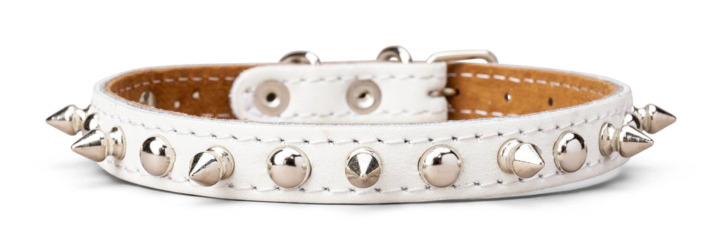 5/8 Inch Wide Spiked Leather Collar