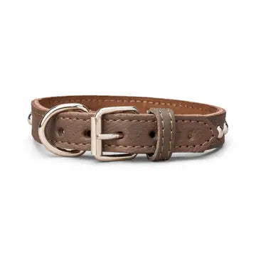 Studded Leather Collar 1" Inch Wide