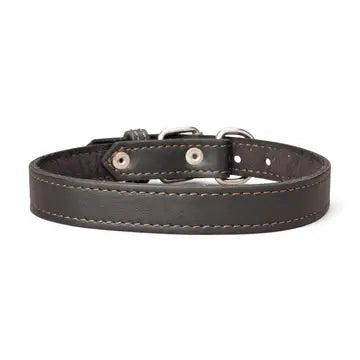 Classic Plain Leather Collar 1" Inch Wide
