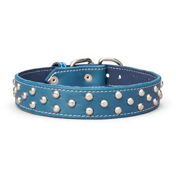 Studded Leather Collar 1 3/8" Inch Wide