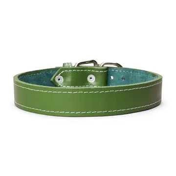 Classic Plain Leather Collar 1 3/8" Inch Wide