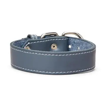 Classic Plain Leather Collar 1 3/8" Inch Wide