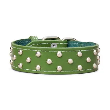 Studded Leather Collar 1 3/4" Wide