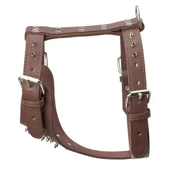 Spiked Leather Harness 1 1/4" - Large