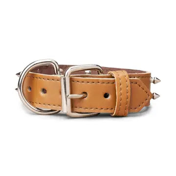 Spiked & Studded Leather Collar 1 3/8"