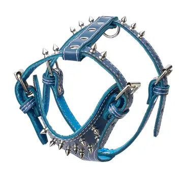 Spiked Leather Harness 3/4" - Small