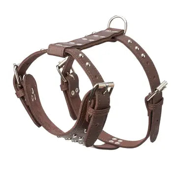 Studded Leather Harness 1 1/4" - Medium