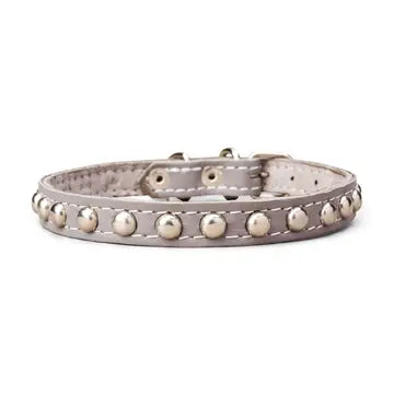 Studded Leather Collar 5/8" Wide