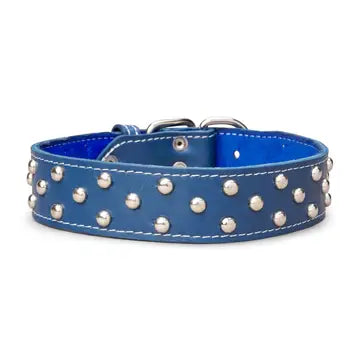 Studded Leather Collar 1 3/4" Wide