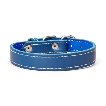 Classic Plain Leather Collar 1" Inch Wide