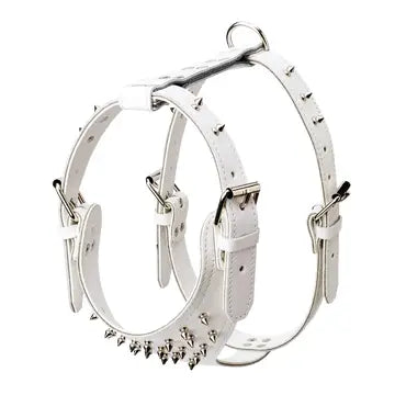 Spiked Leather Harness 1 1/4" - Large