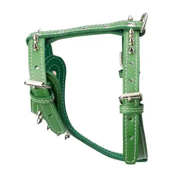 Spiked Leather Harness 3/4" - Small