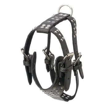 Studded Leather Harness 1 1/2" - Heavy Duty Medium
