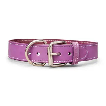 Classic Plain Leather Collar 1 3/8" Inch Wide