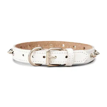 Spiked Leather Collar 1" Wide