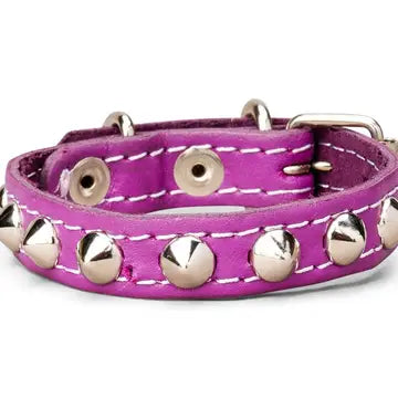 Studded Leather Collar 5/8" Wide